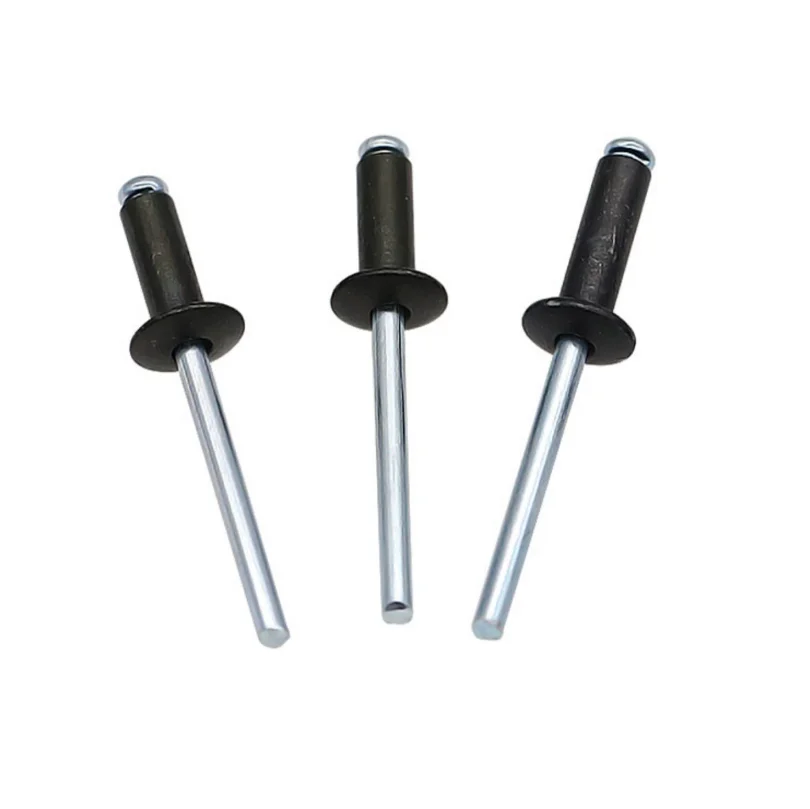 Steel round Head Blind Rivets DIN 7337 A Anodized in Blue Black Red Yellow Colors 5056 6061 7075 Aluminum