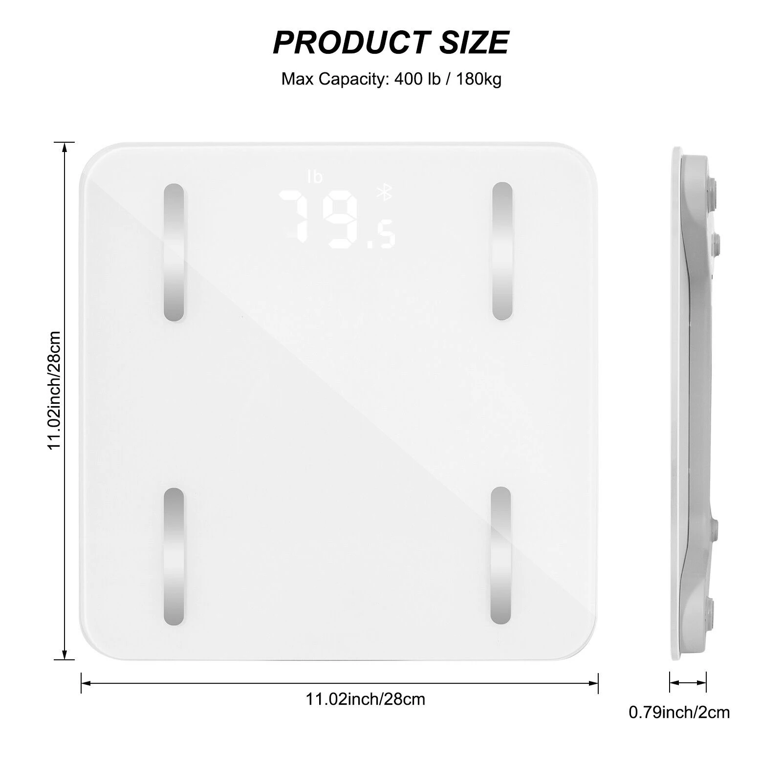 180kg 396lb smart scale for body weight and fat digital BIM mobile bathroom body fat scales