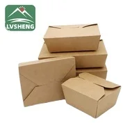Disposable biodegradable paper food deli delivery container