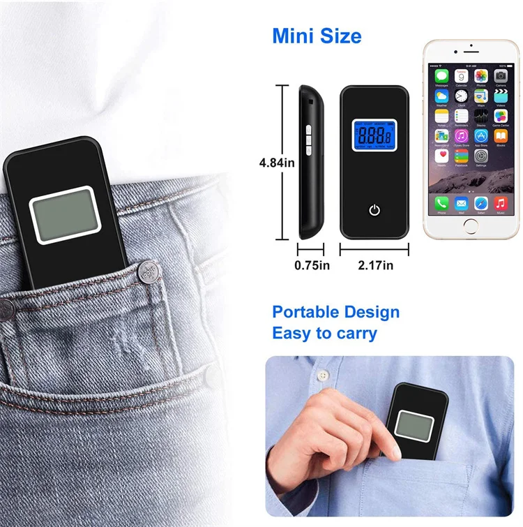 High-Performance Alcohol Tester OEM ODM LCD Digital Breathalyzer Alcohol Breathalyzer