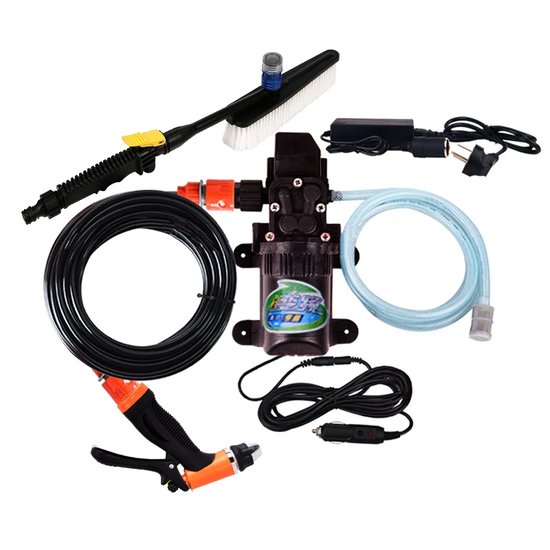 
QJ-X-320 Portable High Pressure Car Washing Machine Self-priming Water Pump dc12v Car Washer 