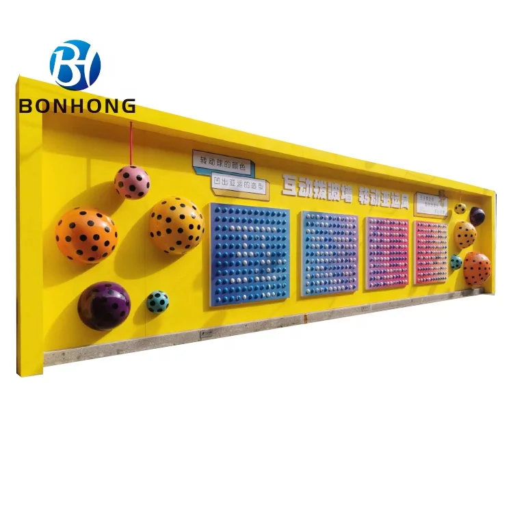 Bonhong 2023 Most Popular Interactive Metal Wall Games Touch Roller Ball Outdoor Playground Amusement Park Product For Kids