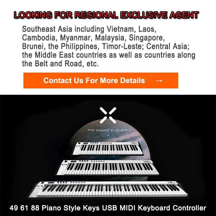 MIDIPLUS X6 III 61-Key Smart Electronic Piano Synthesizer Multi-Functional Midi Keyboard Instrument Usb Plug-And-Play