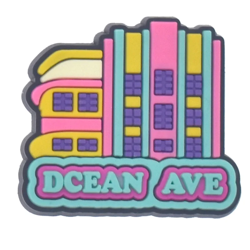 2022 The famous building Wholesale PVC Clog Shoe Decorations New design Soft Rubber Shoe croc Charms As a gift for the child