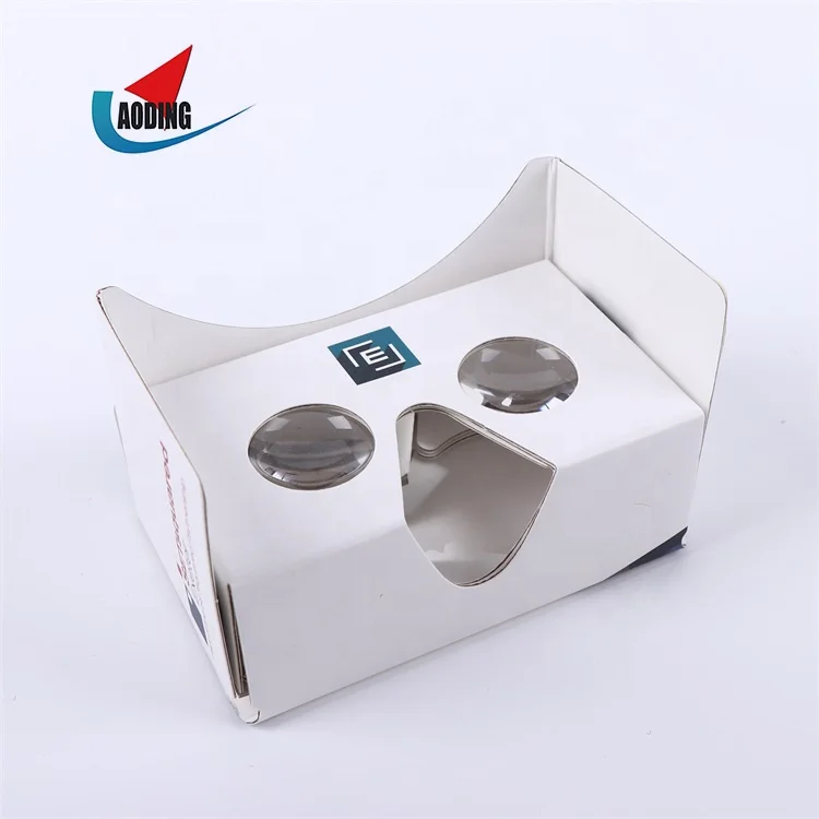 Resuable 37mm Lens Cardboard Virtual reality Glasses 3D Video VR Box Corrugated Paper Google Cardboard 3D VR Glasses