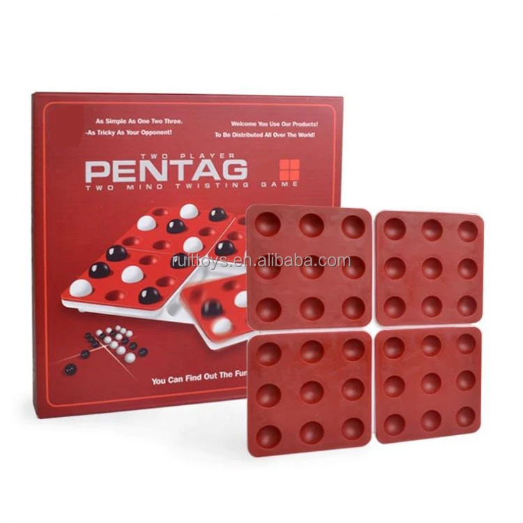 Children Intellectual Two Mind Twisting Game French Pentago Chess Board Game