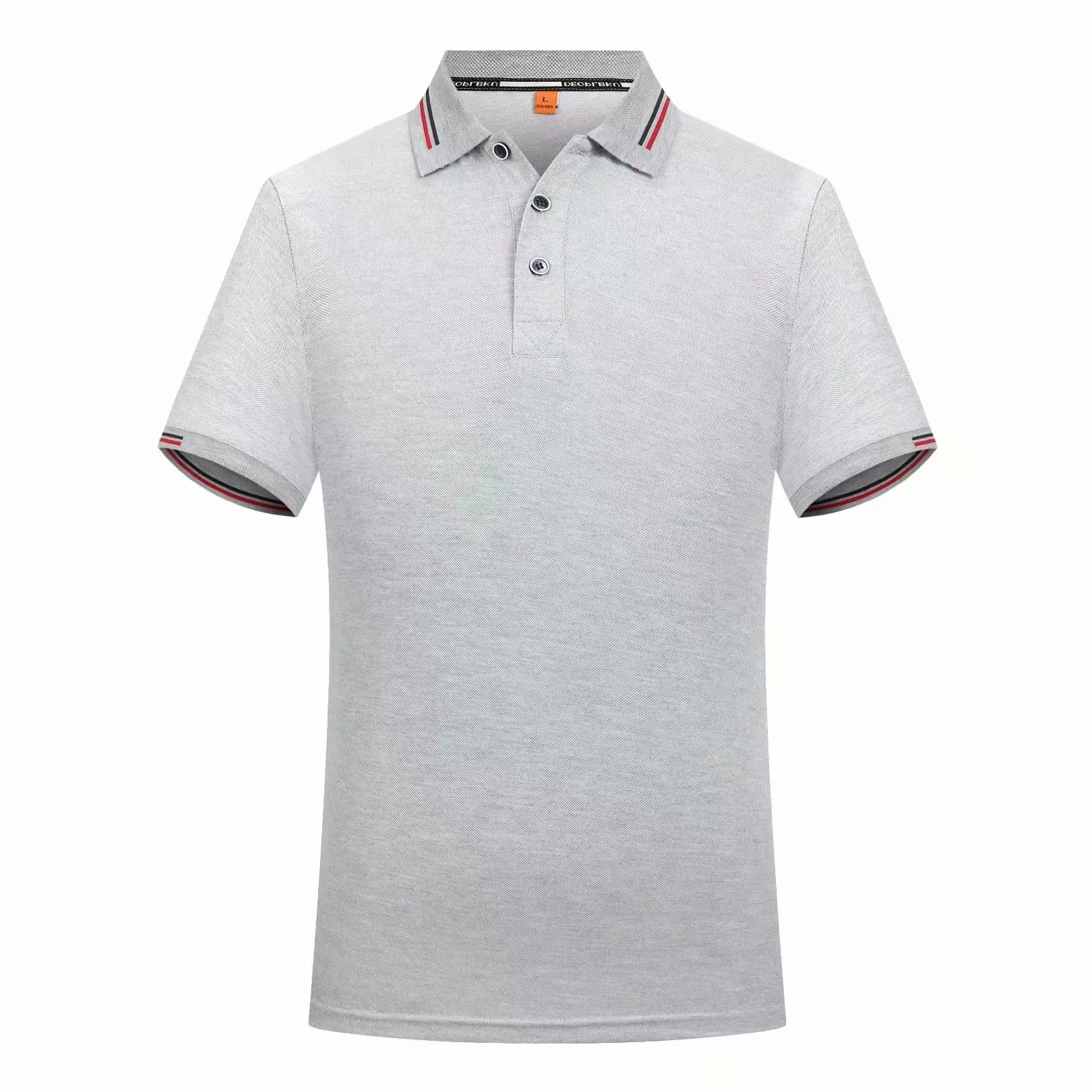 Wholesale High quality summer short-sleeved t-shirt casual fashion new grey tshirt polo with logo for hotel tishart man