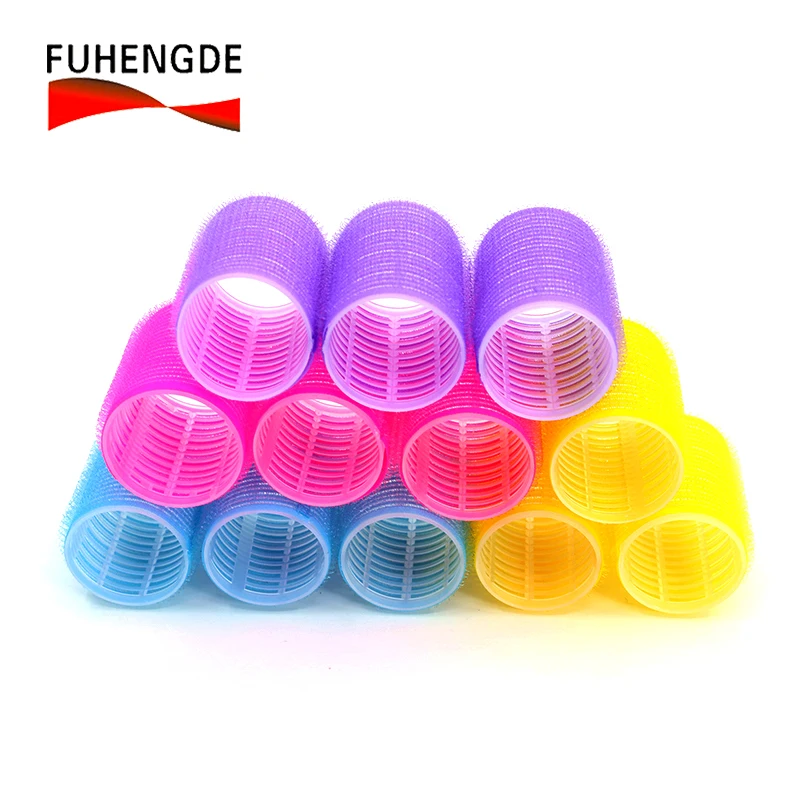 hot selling no heat plastic hair rollers set 3 sizes 18 pcs grip hair curler rollers with comb or pins