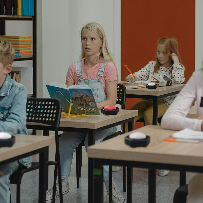 Quick Responder Answer Game Buzzer with Light and Alarm Sound Great Educational Tool in Classroom,Party competitions,Trivia Game