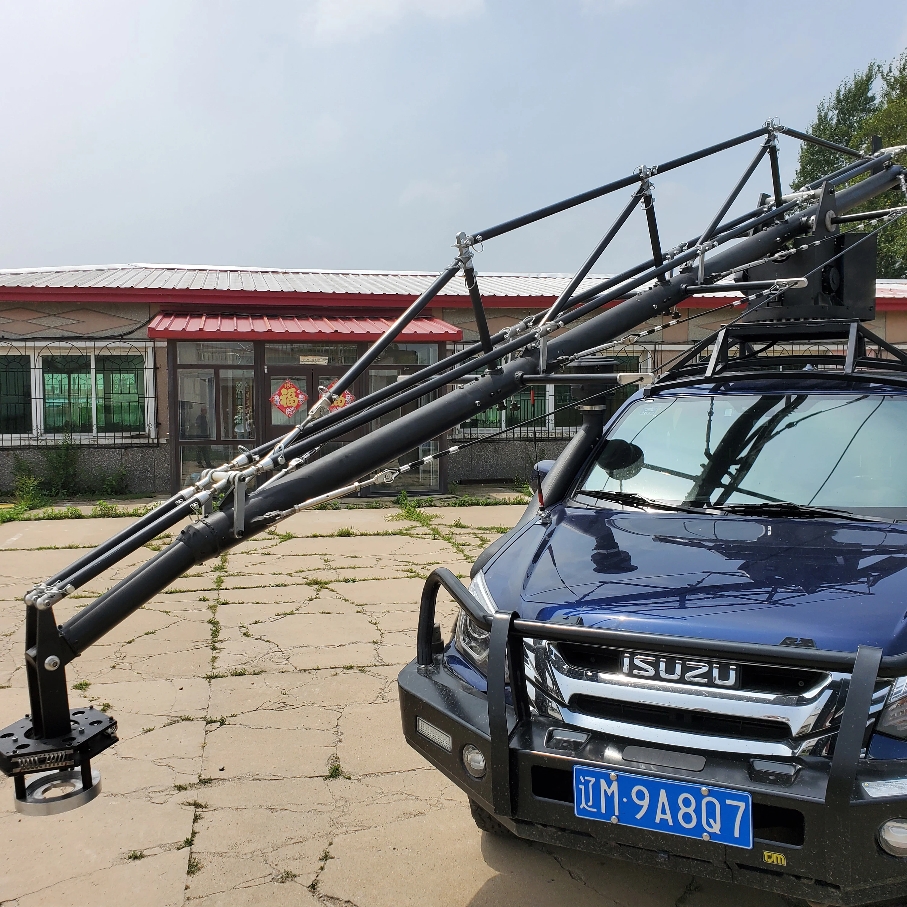Professional 6m Vehicle Mounted Rocker Arm On Car Crane Jib for Filming Equipment Camera Crane Jib