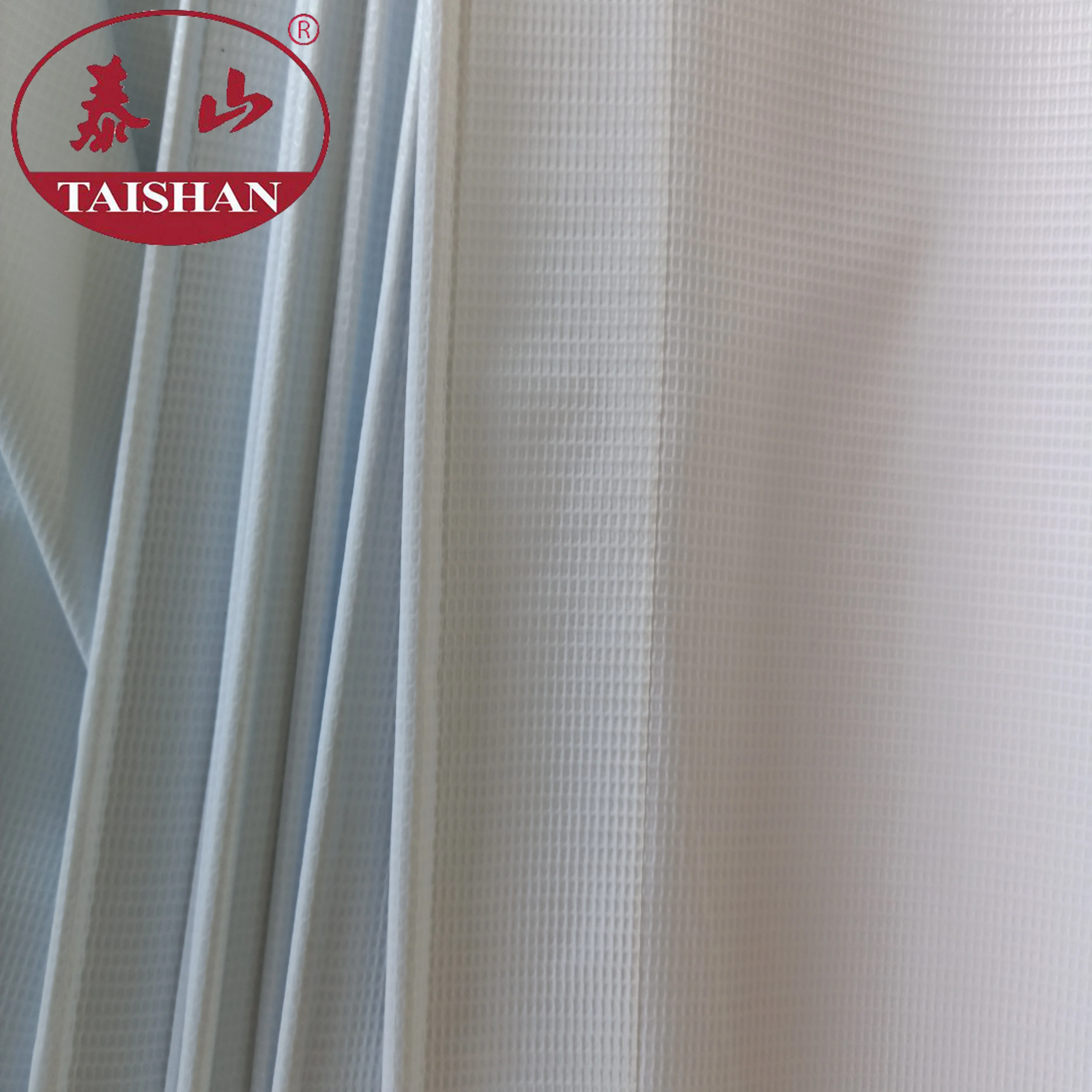 White Flame Retardant PVC Laminated Tarpaulin Shelter