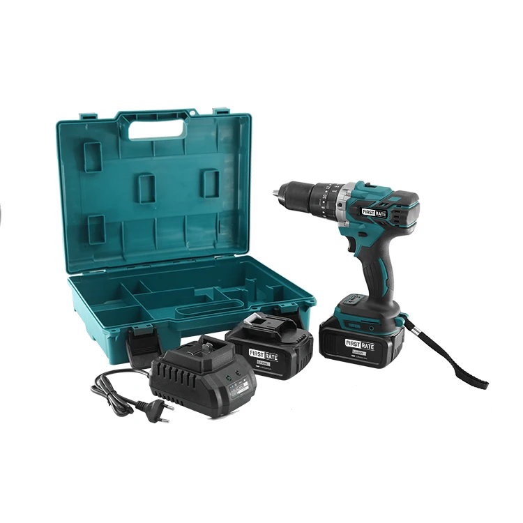 Lithium Battery Electric Drill 21V Cordless Drill with 2 0AH Li Ion Battery Industrial Battery Cordless Drill China Max Metal