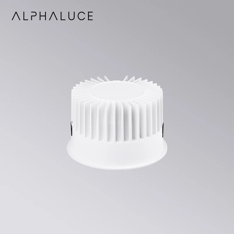 ALPHALUCE 43W Round Ceiling Recessed Down Light Die-Casting Aluminum Cob Ip65 Led Downlight