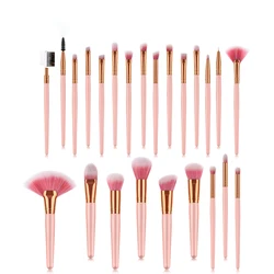 24Pcs Professional Makeup Brush Set Premium Synthetic Foundation Powder Concealer Eye Shadows Blush Cosmetic Brush