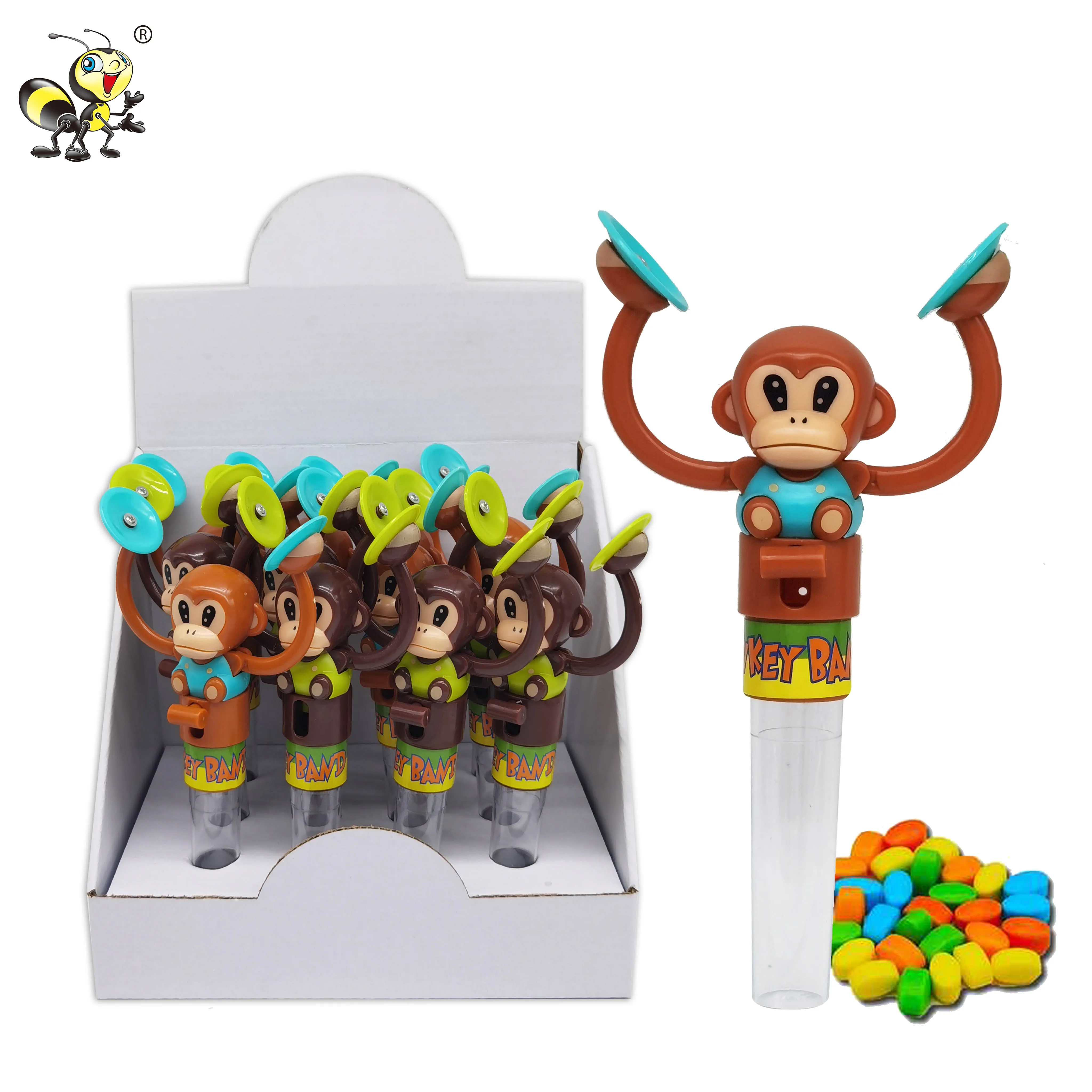 Plastic Monkey Clapping Toy Wholesale Filling Candies with Toys Candy Kids