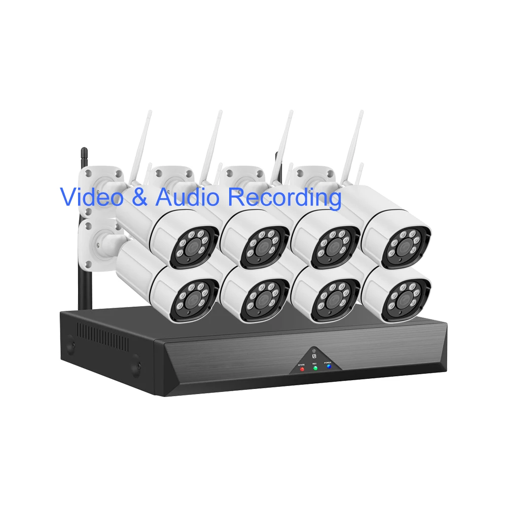 4ch 8ch 2mp 3mp 5mp 4 8 channel smart wifi camera wireless tuya nvr kit security camera system with two way audio talk