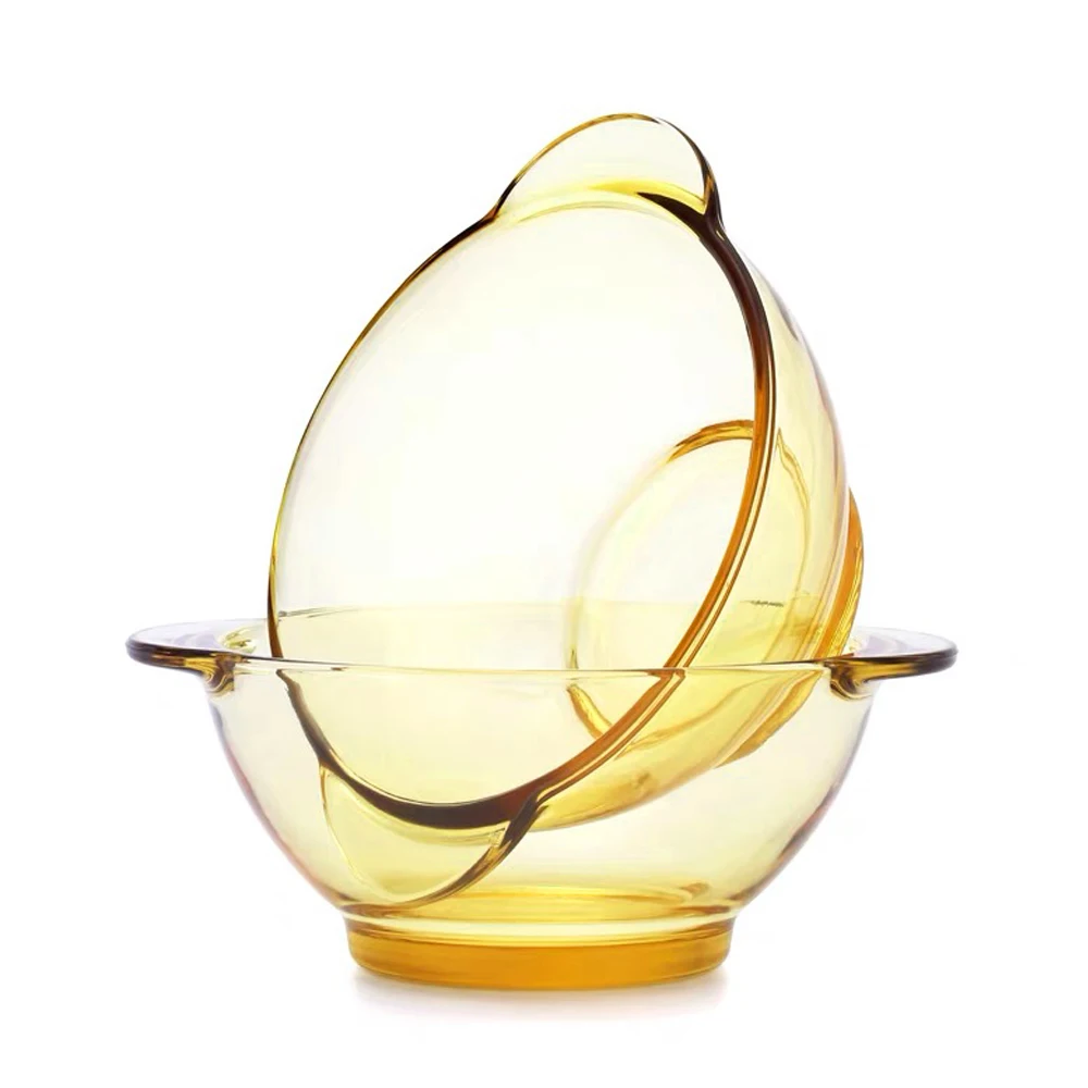 Customized New brand lass serving bowls microwave glass bowl fancy clear glass serving bowls