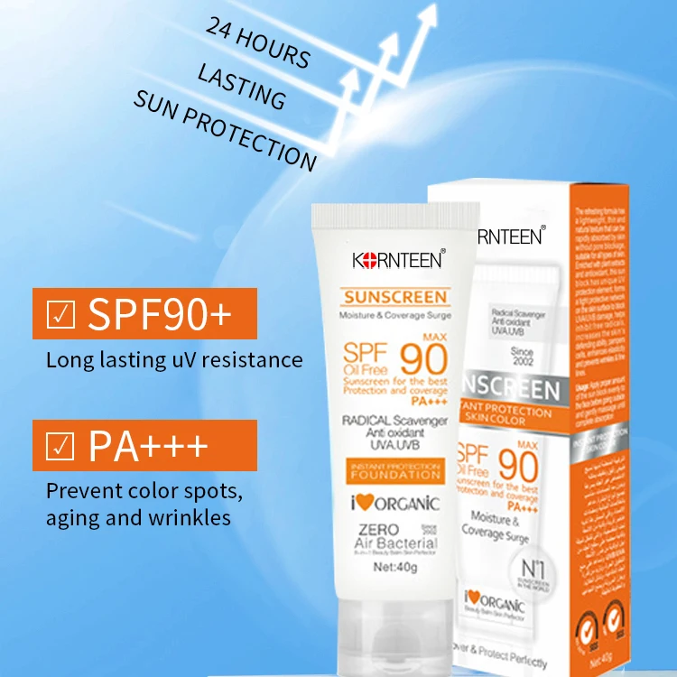 Custom Skin Care Product Spf 90 Sunscreen Lotion Moisturizing Whitening Sun Cream Face sun block sunscreen Cream private label