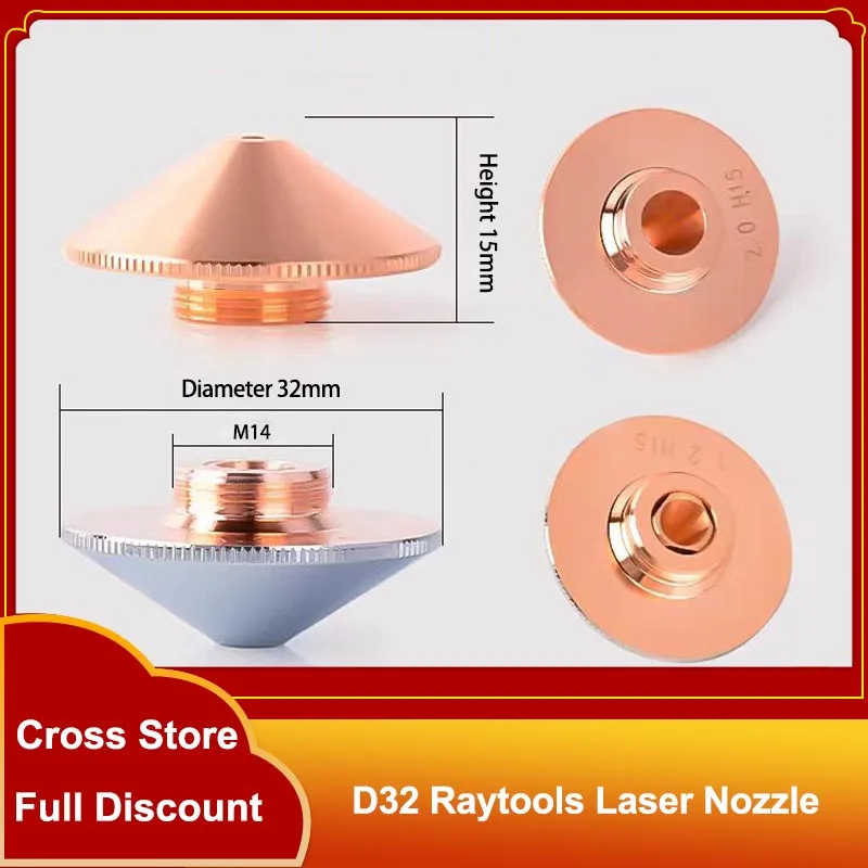 Laser Cutting Nozzle Single Double Layers D32mm Hexagon Nozzle for Metal Cutter Welding Machine