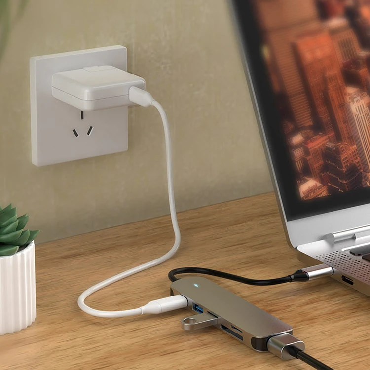 Портативный PD 3,0 USB C концентратора ключ USB порт зарядное устройство PD SD/TF док-станция для ноутбука