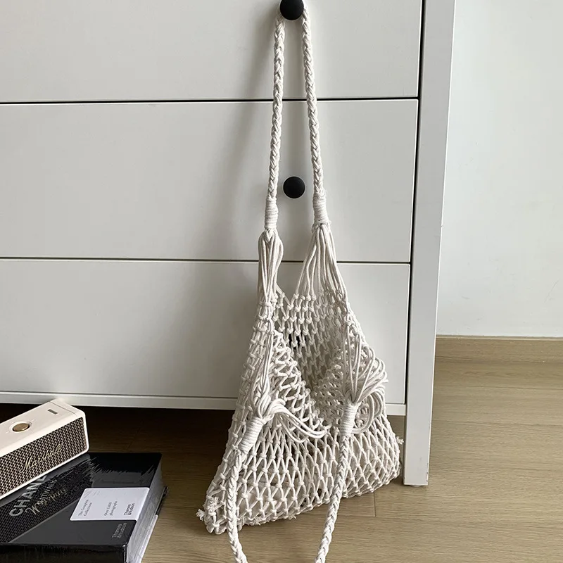 Handwoven Women Beach Multi-functional Shoulder Handbag Recycle Fashion ECO Friendly Shopping Bag