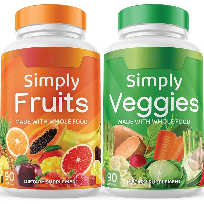 Wholesale Vegan Sugar-free Fruit Flavor Jelly Fruit And Vegetable Mix Multivitamin Health Supplement Gummy