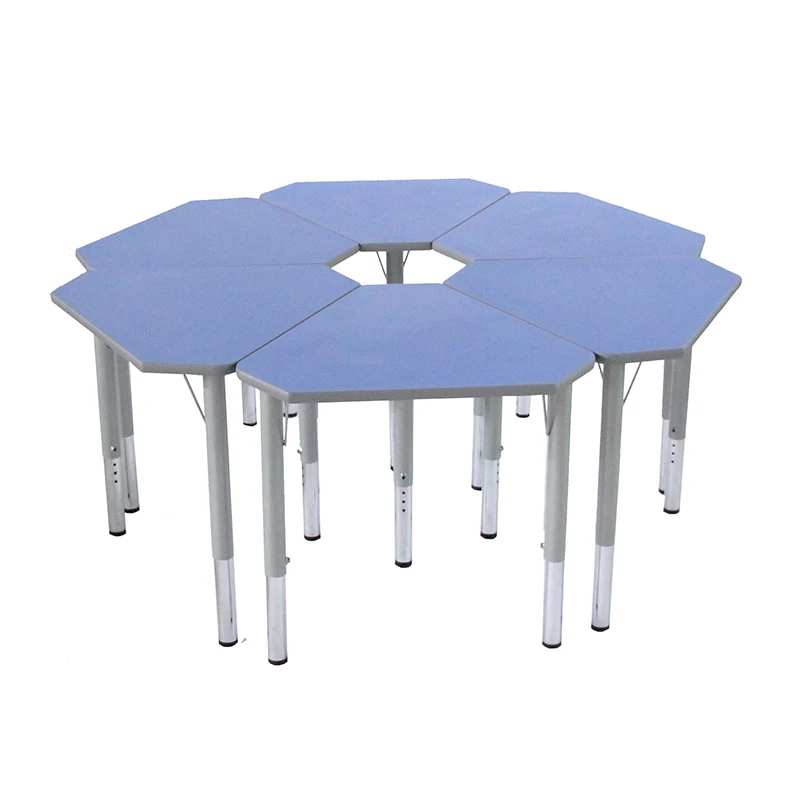 Набор из одного школьного стола и стула в форме алмаза HPL