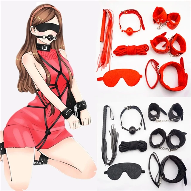 BDSM Bondage Fetish Restraint Suit 7pcs Sex Toys for Couple