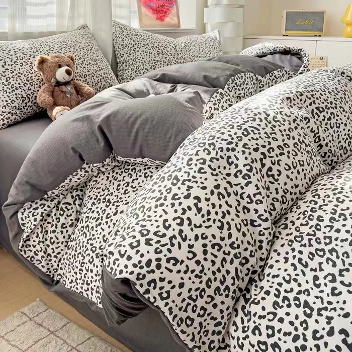 A-class Mother And Baby Grade Girl Kids Print Duvet Cover Bedsheets Wholesale 100% Cotton Bed Sheet Cartoon Bedding Set 4 Pieces