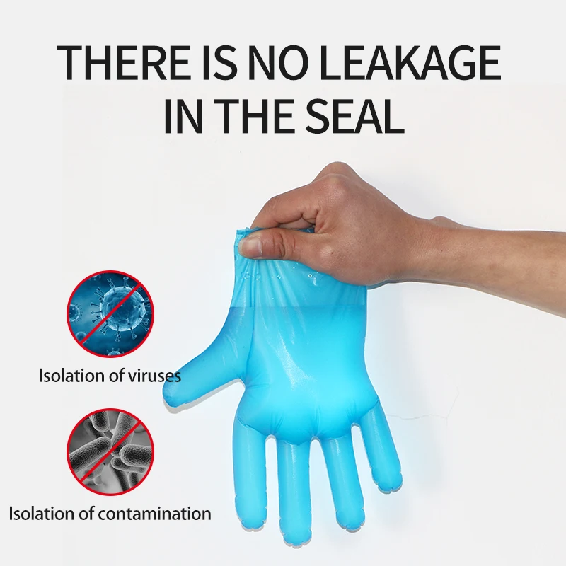 
Hot Sale food grade powder free BBQ Hybrid latex free disposable glove for food 