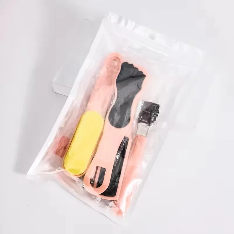 Multifunction Professional 9pcs Light Orange Manicure Pedicure Set Nail Care