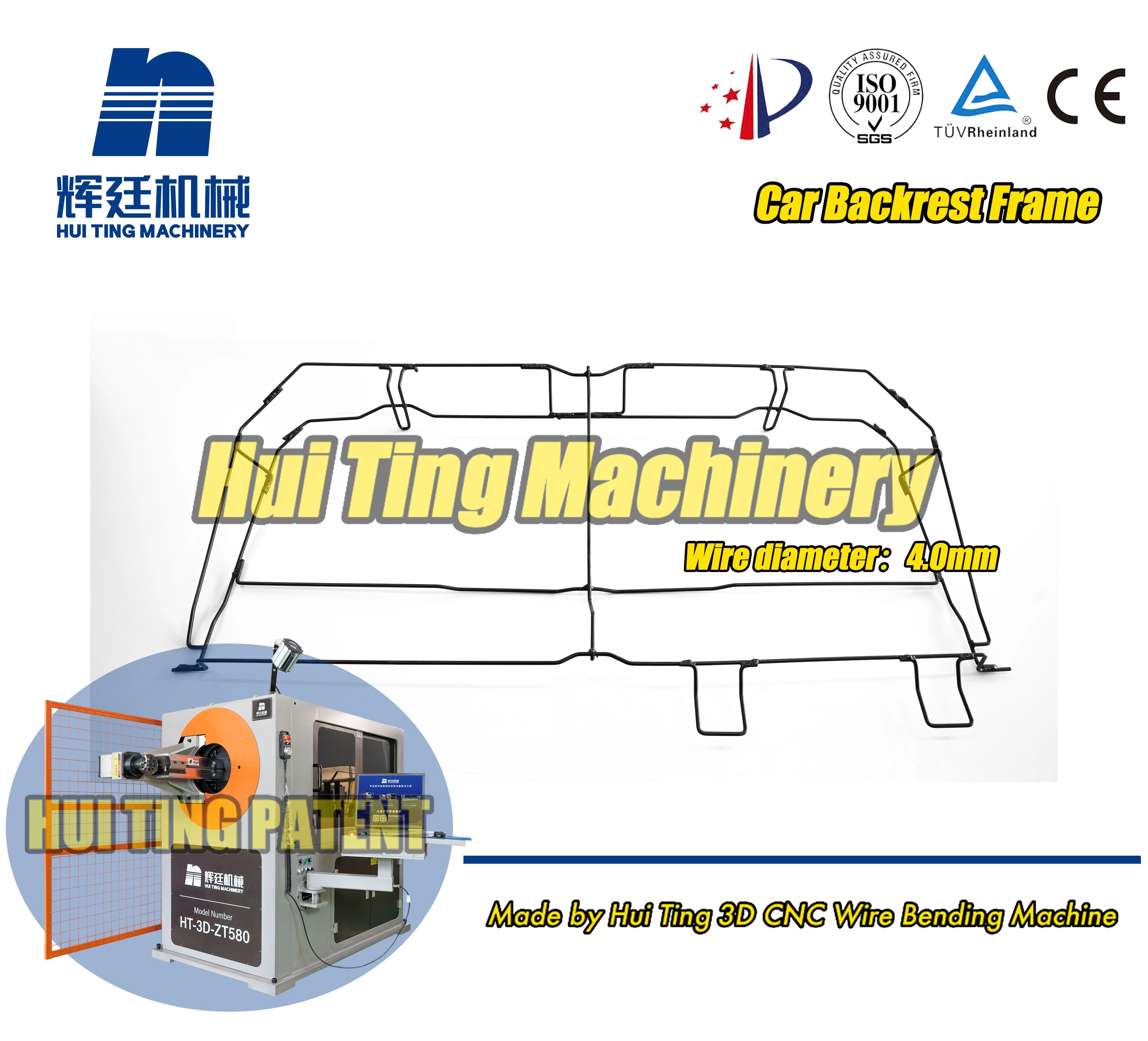 Automobile skylight Frame 3-18mm other bending machines in auto industry and 3D CNC wire bending wire forming machines