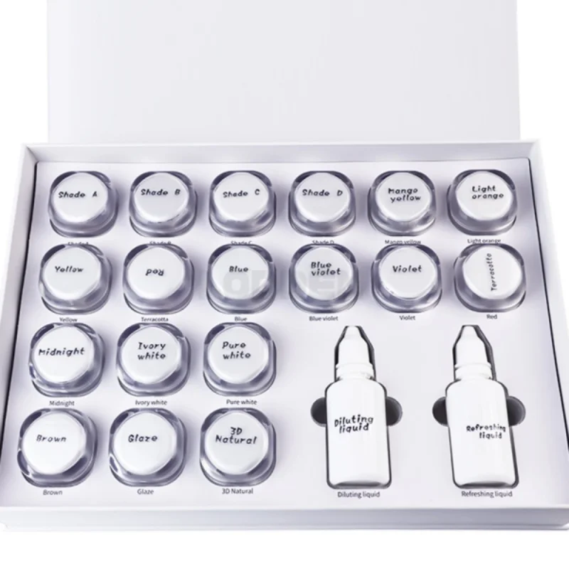 LODDEN External Staining Glaze Paste Kit Dental Lab Zirconia Crowns Full Crown Staining System Dental Glaze Paste