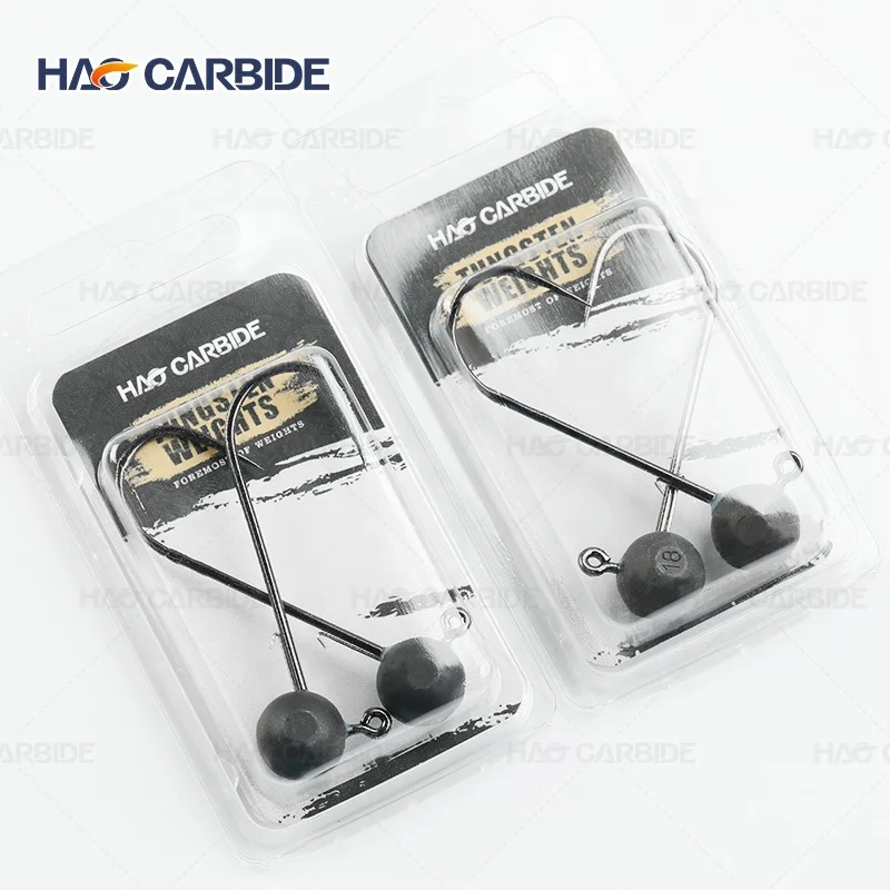 Non Chip Oxide Black 1.8g to 28g Tungsten Ball Jig Head Round Jig Head