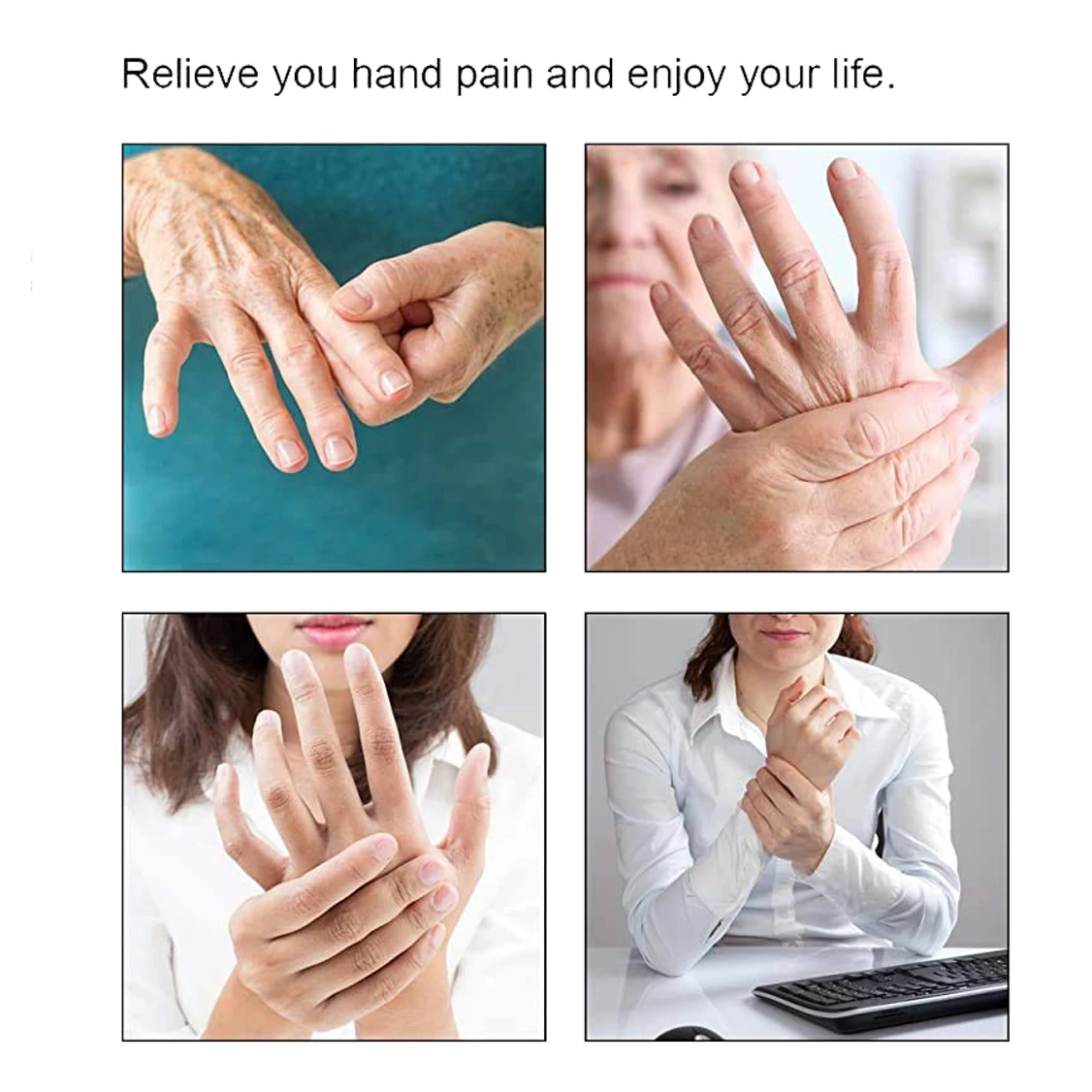 Wholesale Spandex Heat Therapy Black Arthritis Gloves for Ultimate Relief and Healthy
