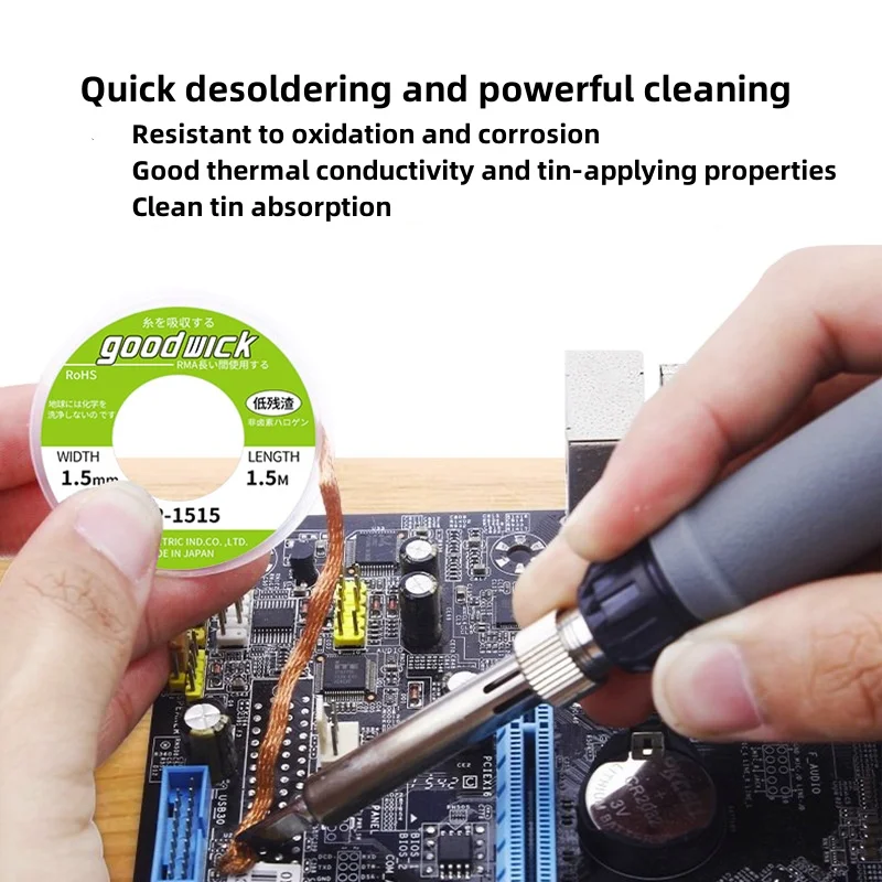 Repair tool low residue 1.0/1.5/2.0/2.5/3.0/3.5mm wide 1.5m long 100% copper to remove welds