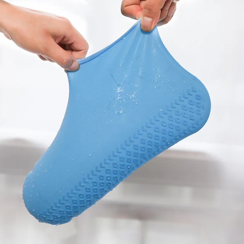 Хит продаж, лучшее качество, Унисекс Многоразовые протекторы для обуви, водонепроницаемые противоскользящие водостойкие дождевые силиконовые чехлы для обуви