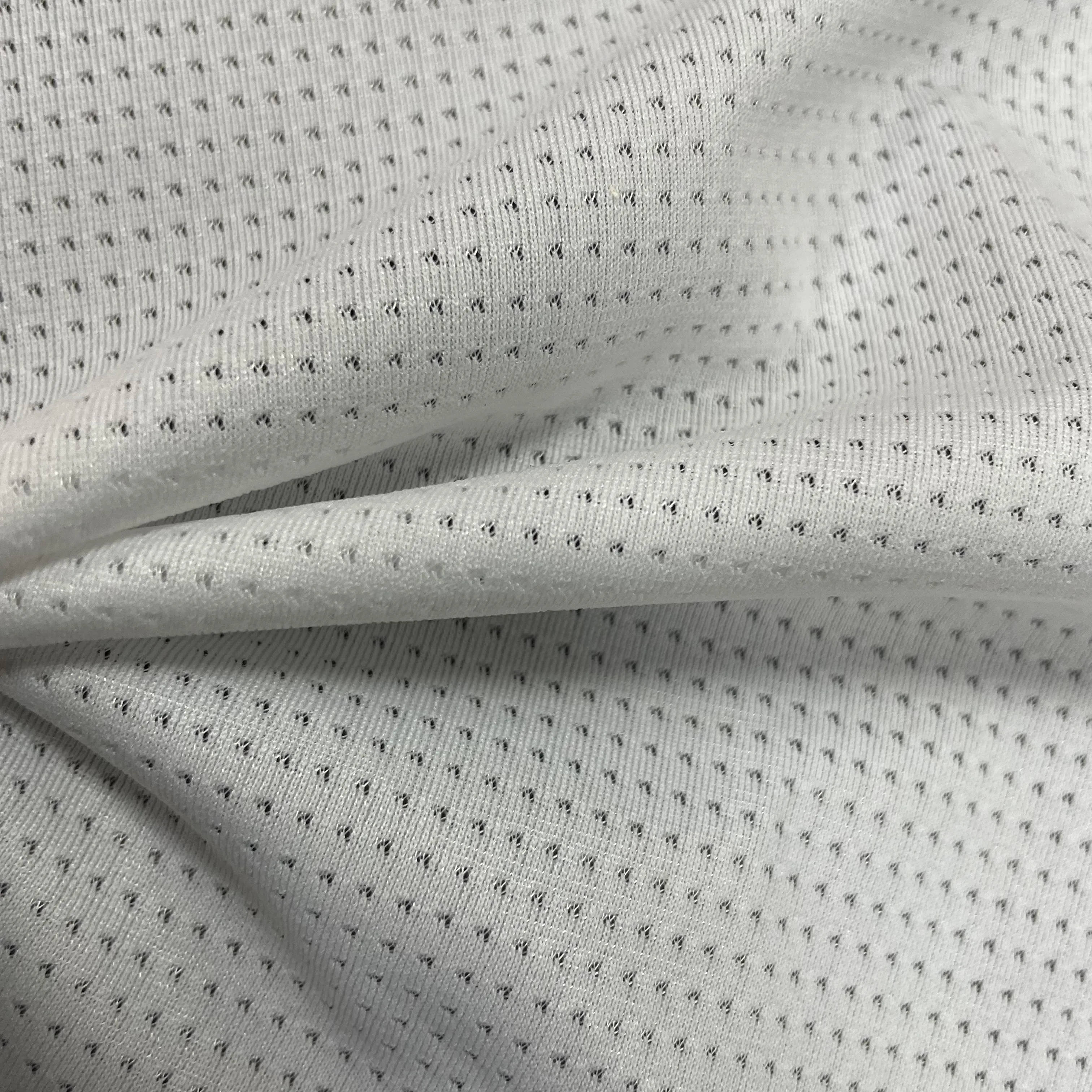 95%polyester 5%spandex  knit breathable wicking bird eye mesh activewear eyelet birdeye cycling jersey fabric for sportswear gar