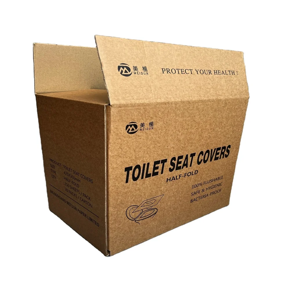 Eco- Friendly 1/4 Fold Paper Toilet Seat Cover 200 Packs 16g Common Size Plastic Toilets Seat Cover Dispenser