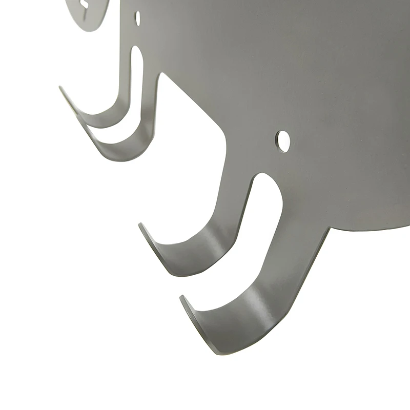 Metal Key Hanger Wall Decorative Fox Key Rack Organizer Self Adhesive Keychain Holder with 4 Key Hooks