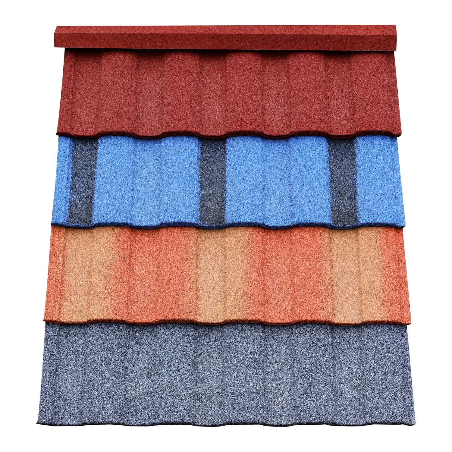 Modern Building Materials House Roofing Sheets  Asa Synthetic Resin Stone Coated Metal Roofing Tiles