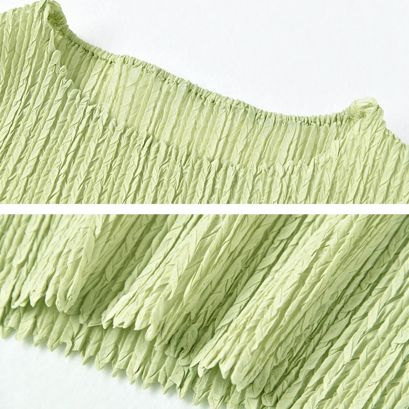 Женская плиссированная футболка, Повседневная футболка на весну/лето, 2021