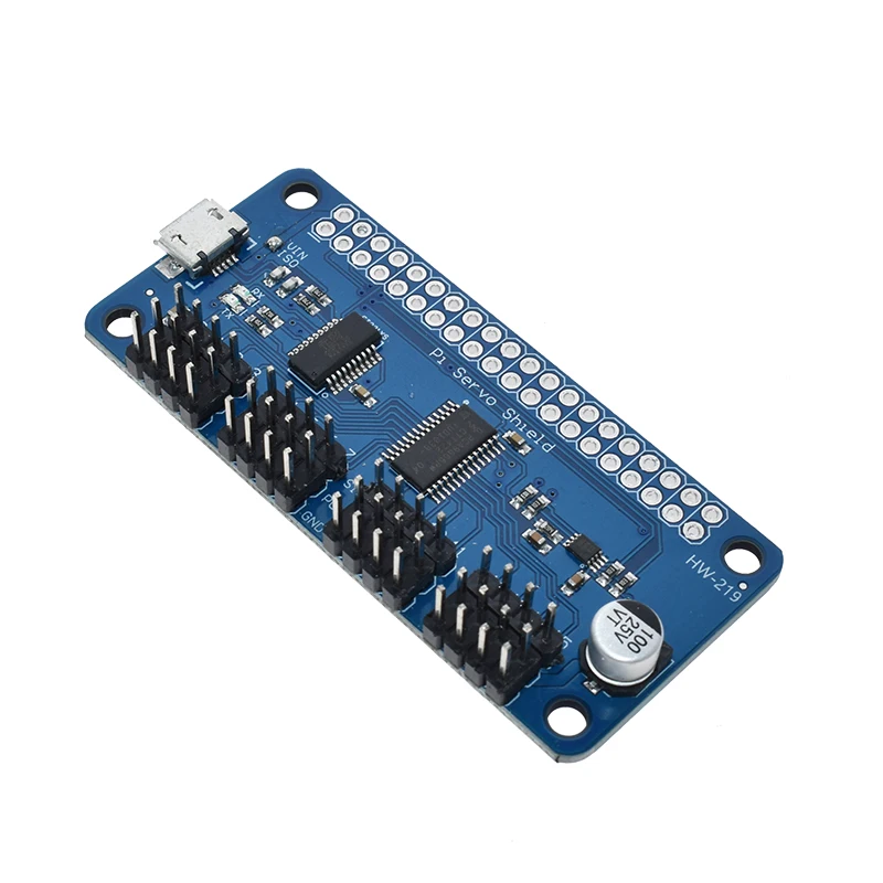 Raspberry Pi Servo Driver HAT providing precise PWM output 16-Channel 12-bit I2C Interface support Raspberry Pi Zero/Zero W/3B+