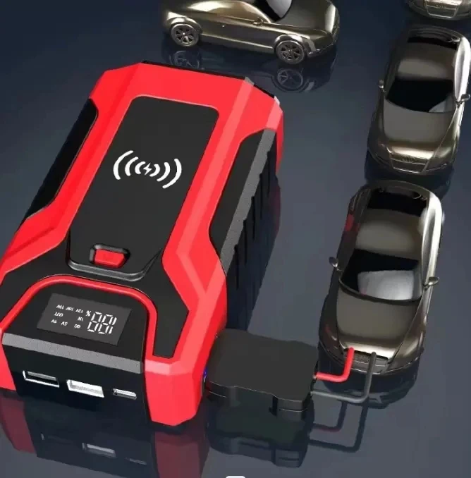 Portable Charger Starting Device Emergency Tool Multi-function Battery Portable 12v 24v Car Jump Starter With Lcd Screen