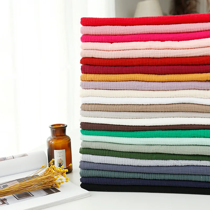 In Stock Super Soft Double Gauze Fabric 100% Cotton Muslin Fabric For Baby Blankets