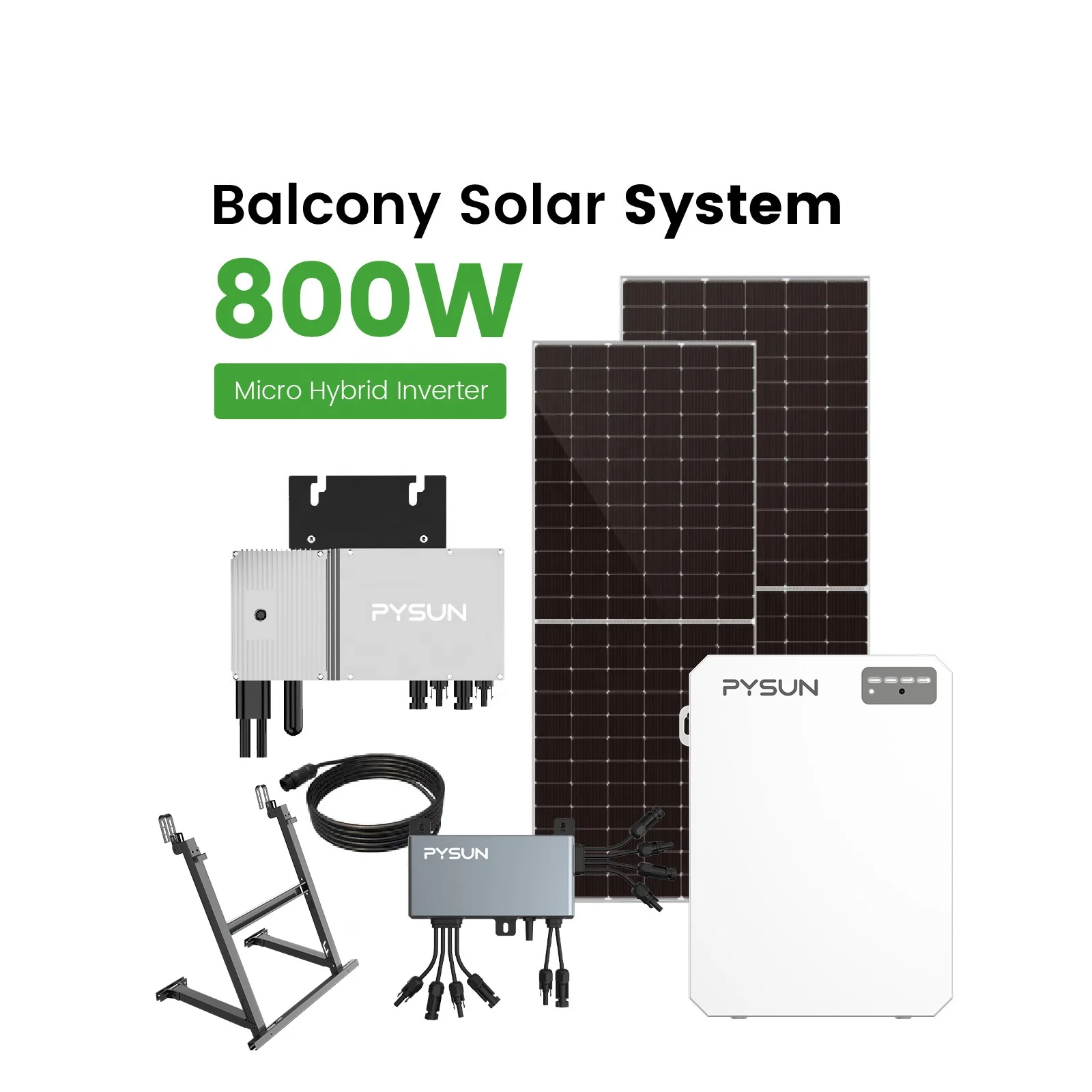 Plug And Play Solar Micro Inverter System Kit Balcony Photovoltaic System Power Plant 1200 Watt Complete Solar On Balcony