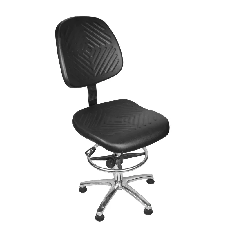 Industrial Cleanroom Esd Chair Pu Leather Adjustable Antistatic Footrest Lab Chair