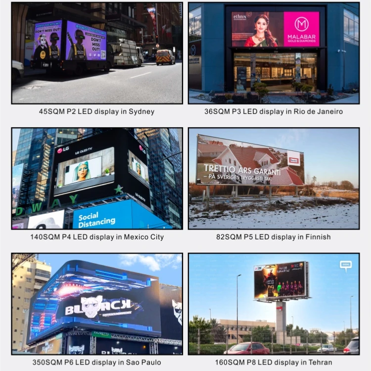 Waterproof P4 P5 P6 P8 P10 Outdoor 3d Outdoor Pantalla LED Display Screens Panel For Outdoor Advertising Sign