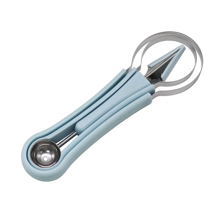 Multi 4 in 1 function Decoration Fruit Platter Carving Knife Garnishing Tool Set Melon Baller Scoop Dig Pulp Separator