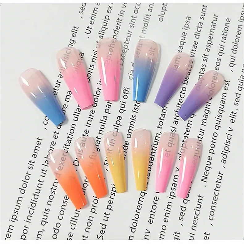 Wholesale various sizes and perfect length for colorful false nails fashion style